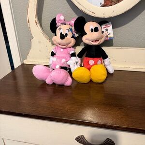 🫶🏼Disney Minnie & Mickey Plush Duo - Pink, Black, Red, Yellow